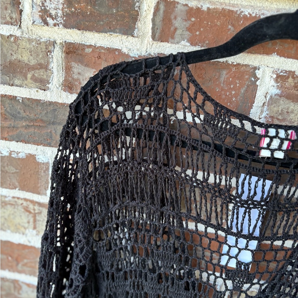 Anna Kosturova The Collection Handmade Crochet Black Coverup Size Small NWT - Picture 8 of 13